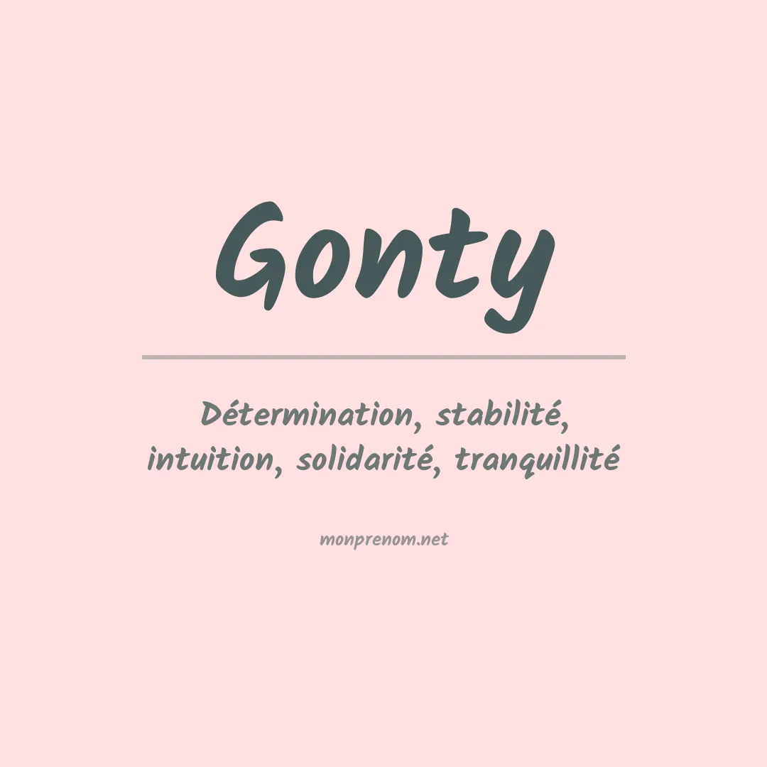 Signification du prénom Gonty