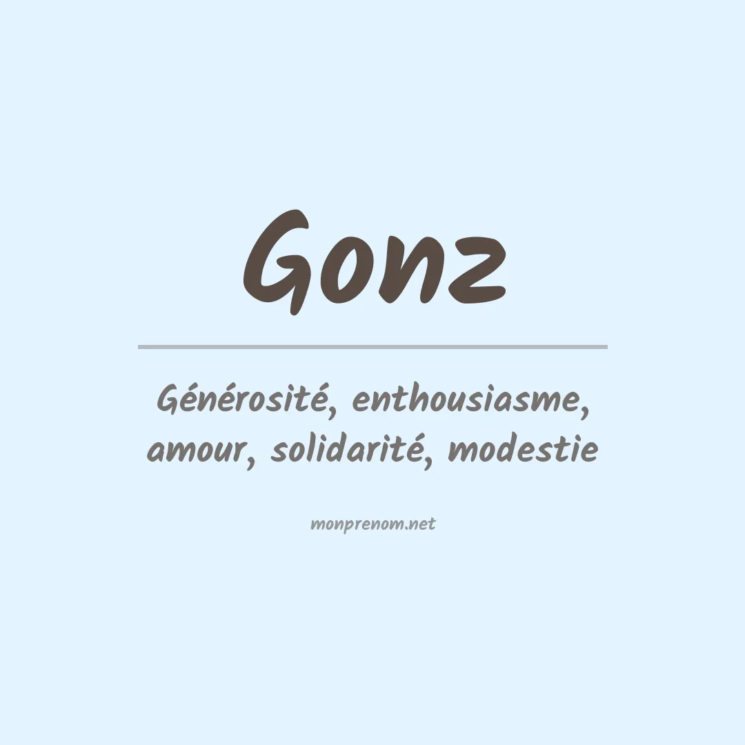 Signification du prénom Gonz