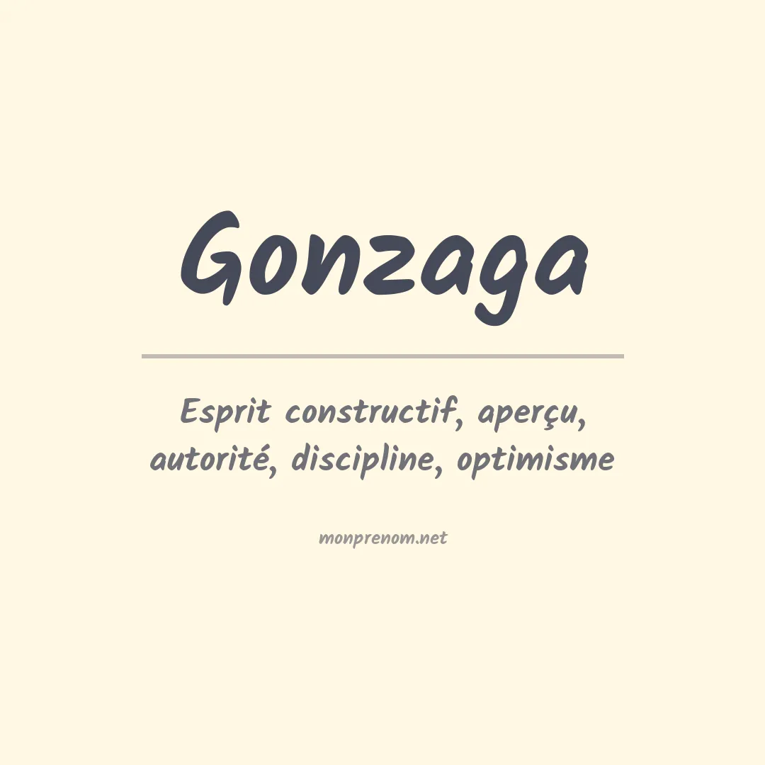 Signification du prénom Gonzaga