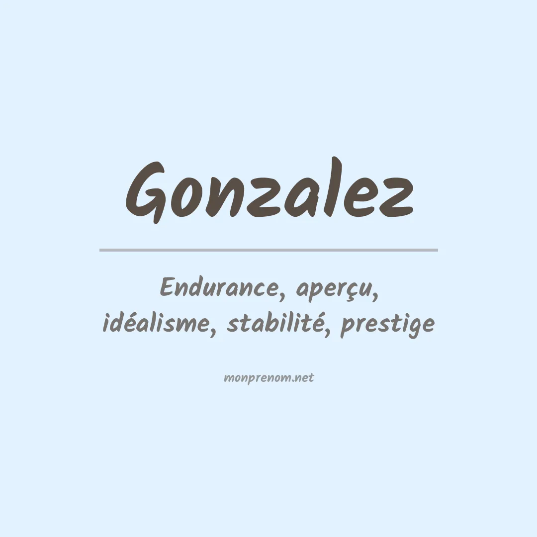 Prénom Gonzalez