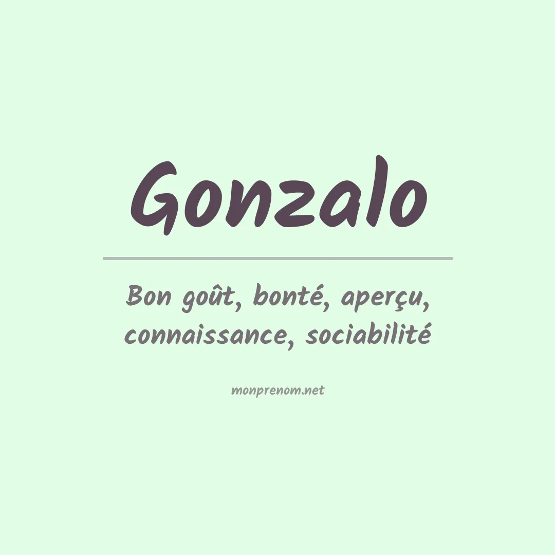 Signification du prénom Gonzalo