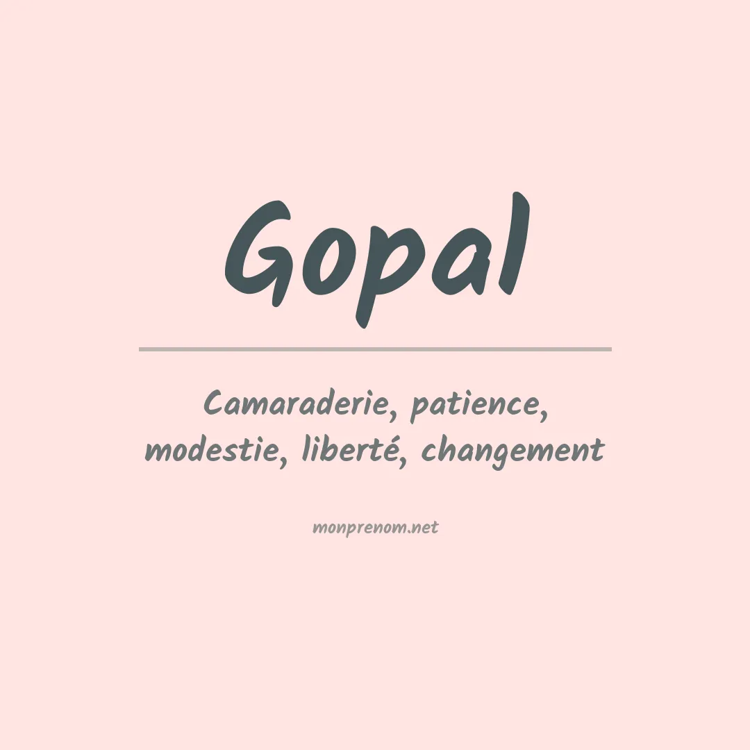 Prénom Gopal