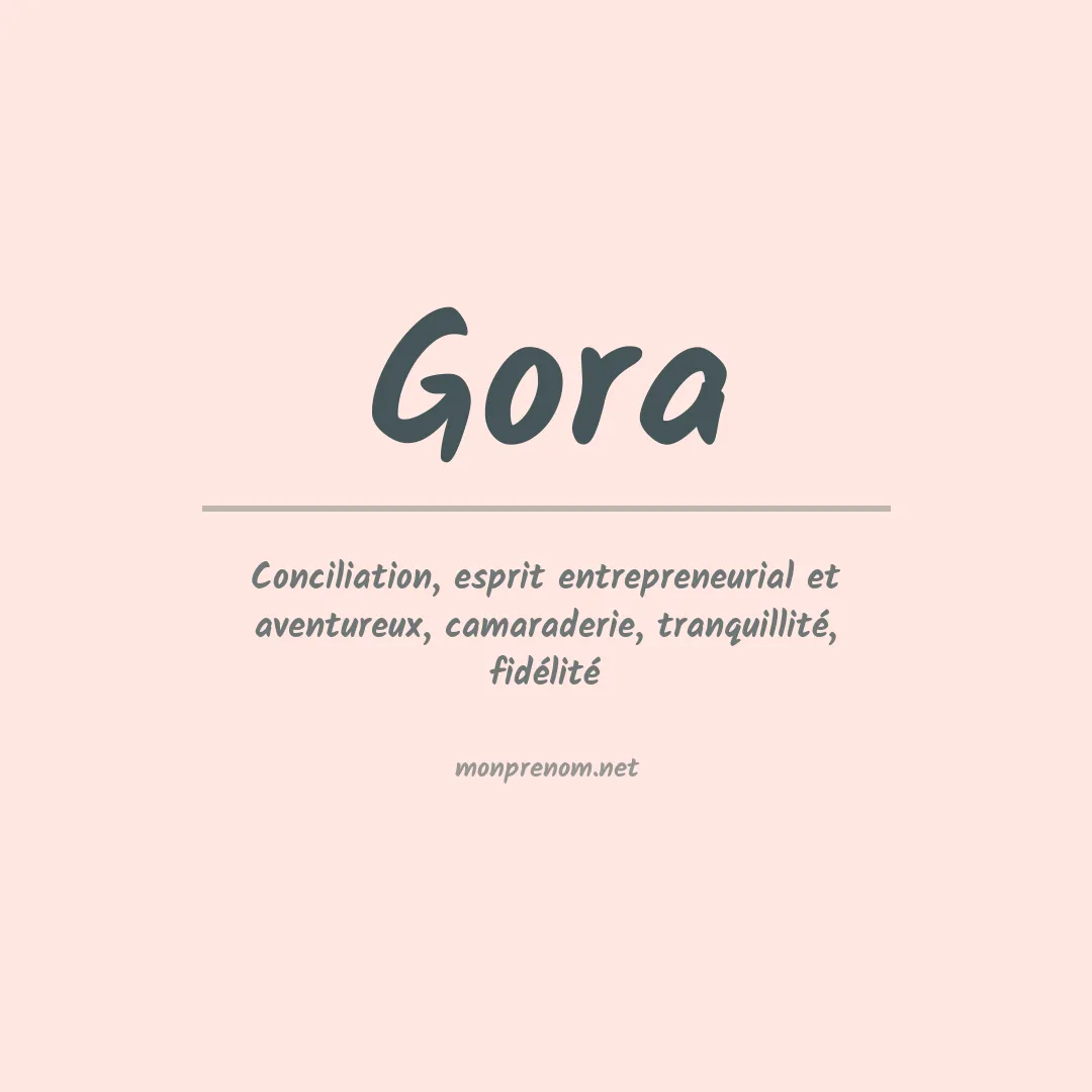 Prénom Gora