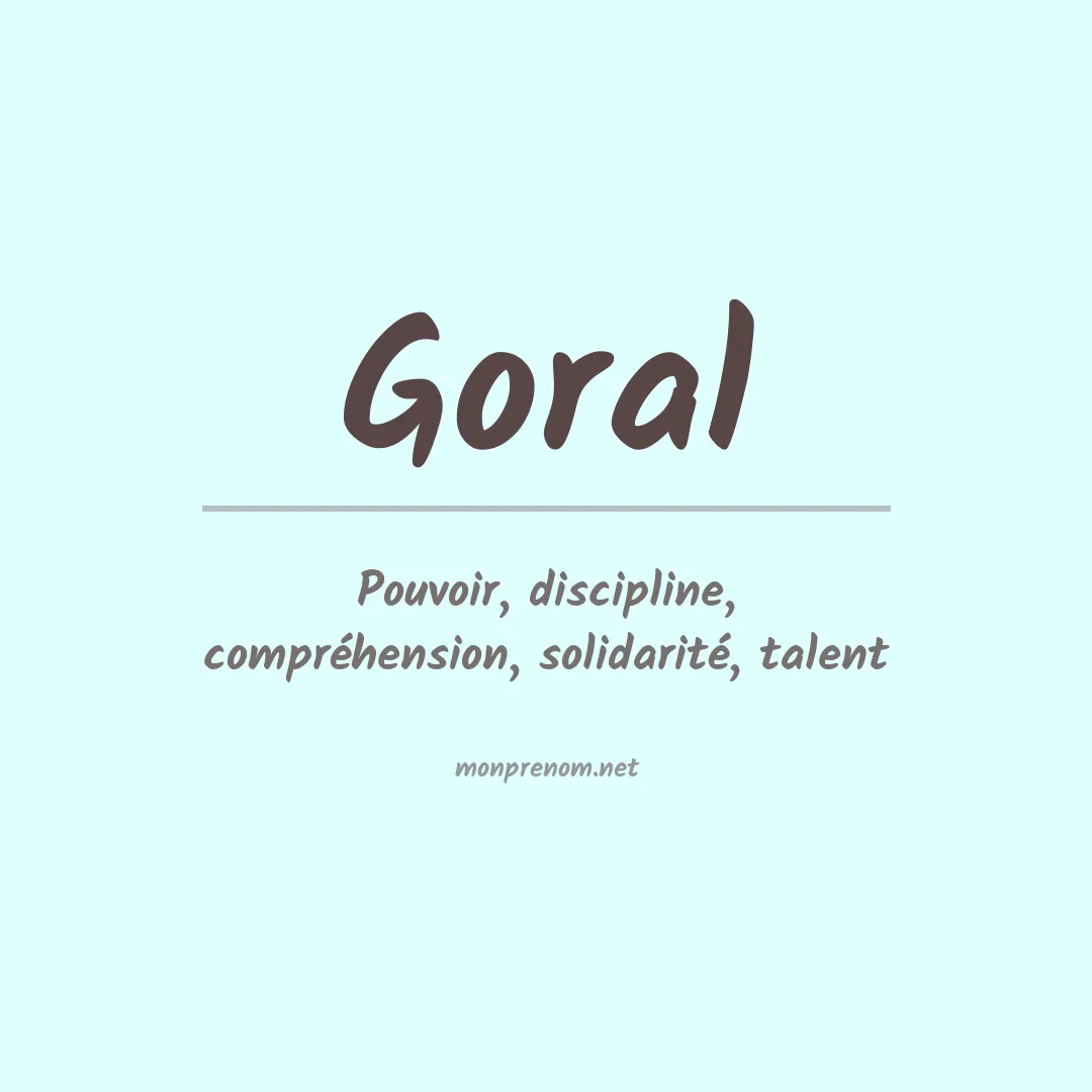 Prénom Goral