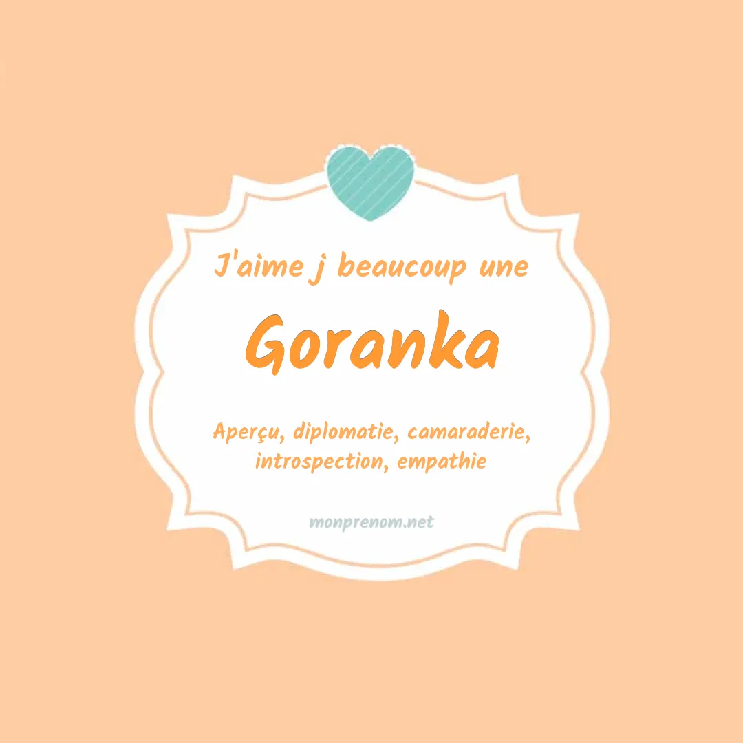 J'aime beaucoup Goranka