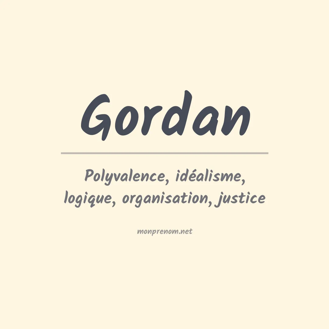 Prénom Gordan