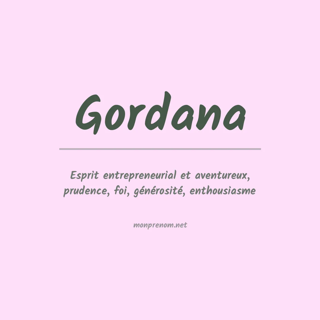Prénom Gordana