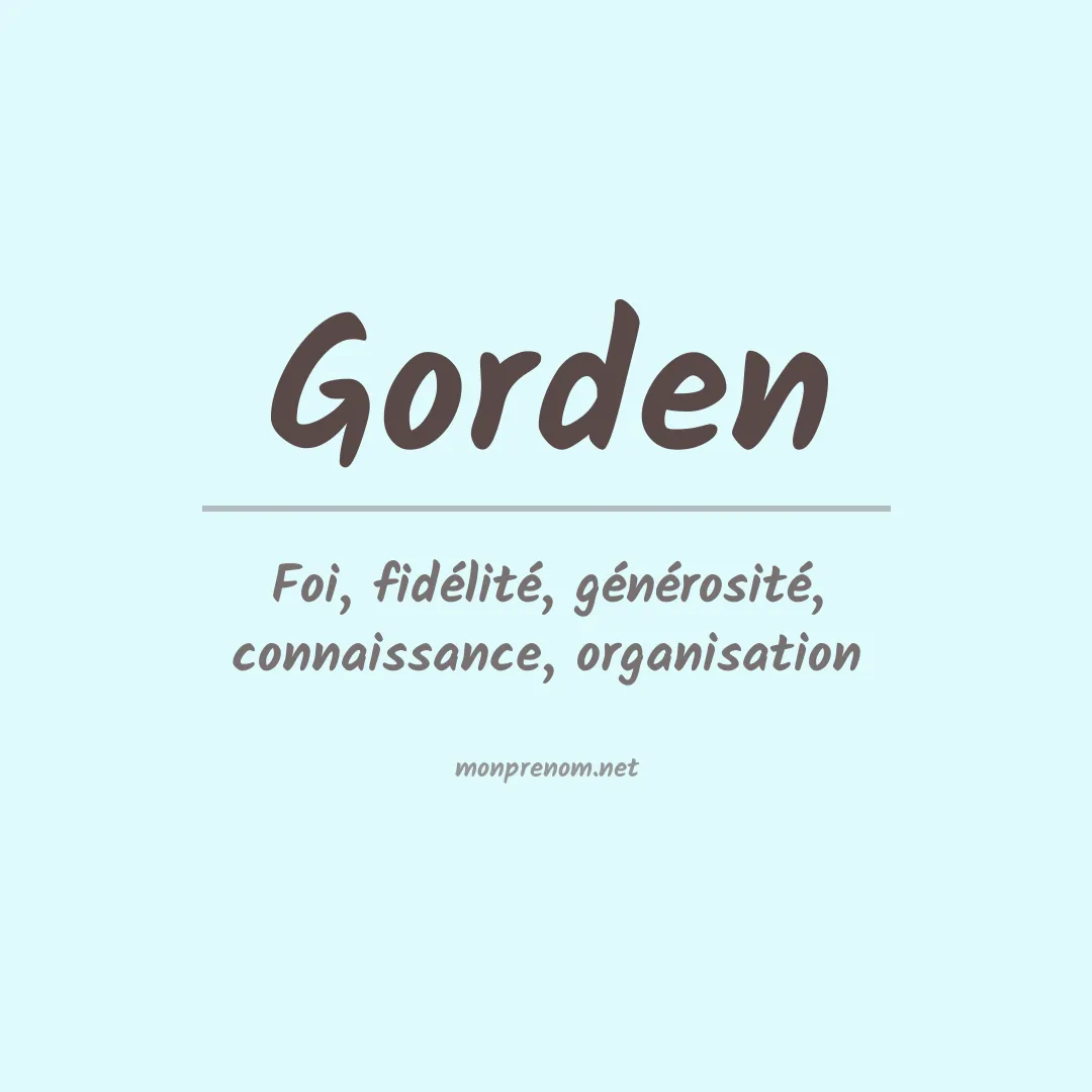 Prénom Gorden