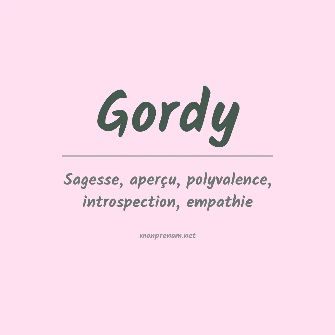 Prénom Gordy