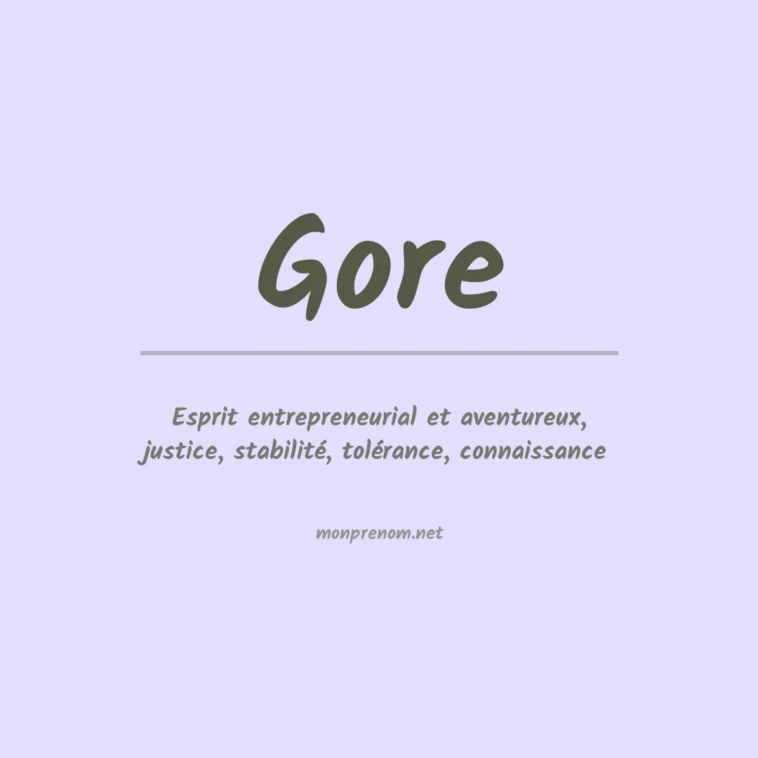 Prénom Gore