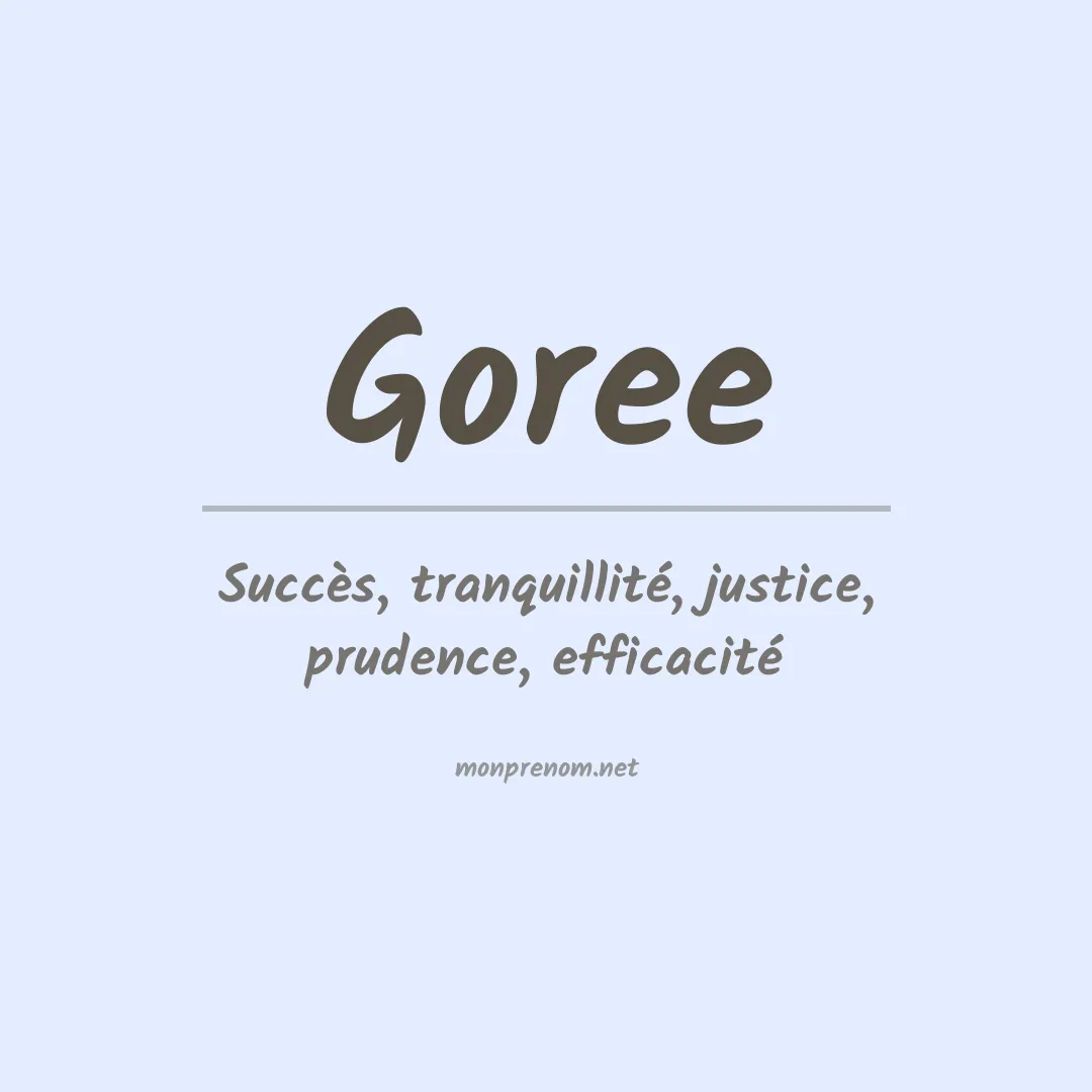 Prénom Goree