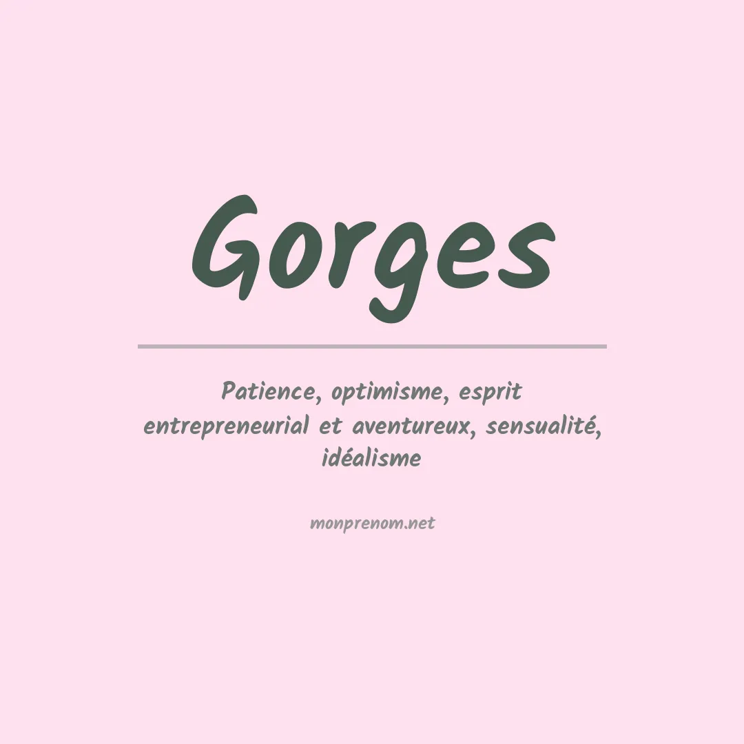 Prénom Gorges