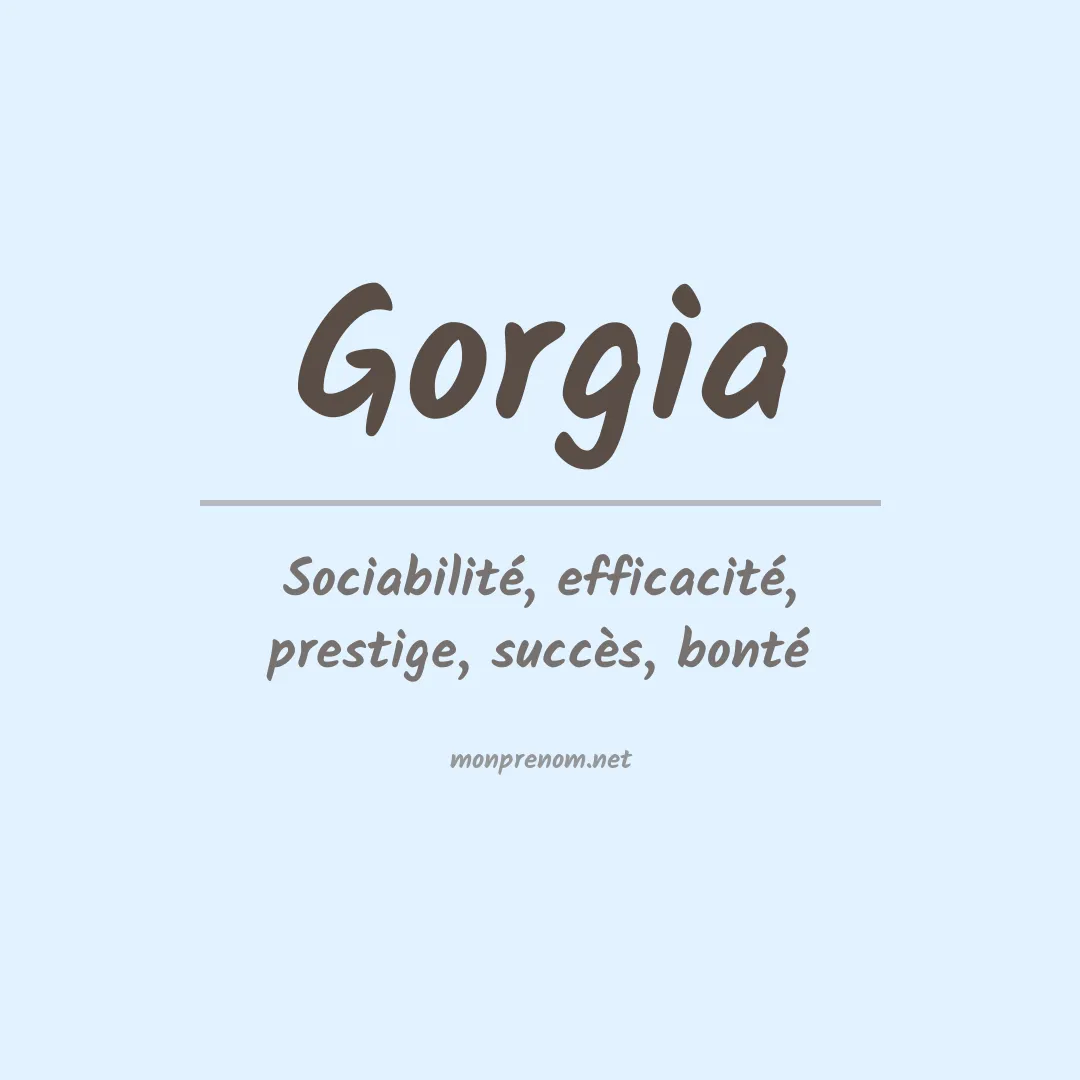 Signification du prénom Gorgia