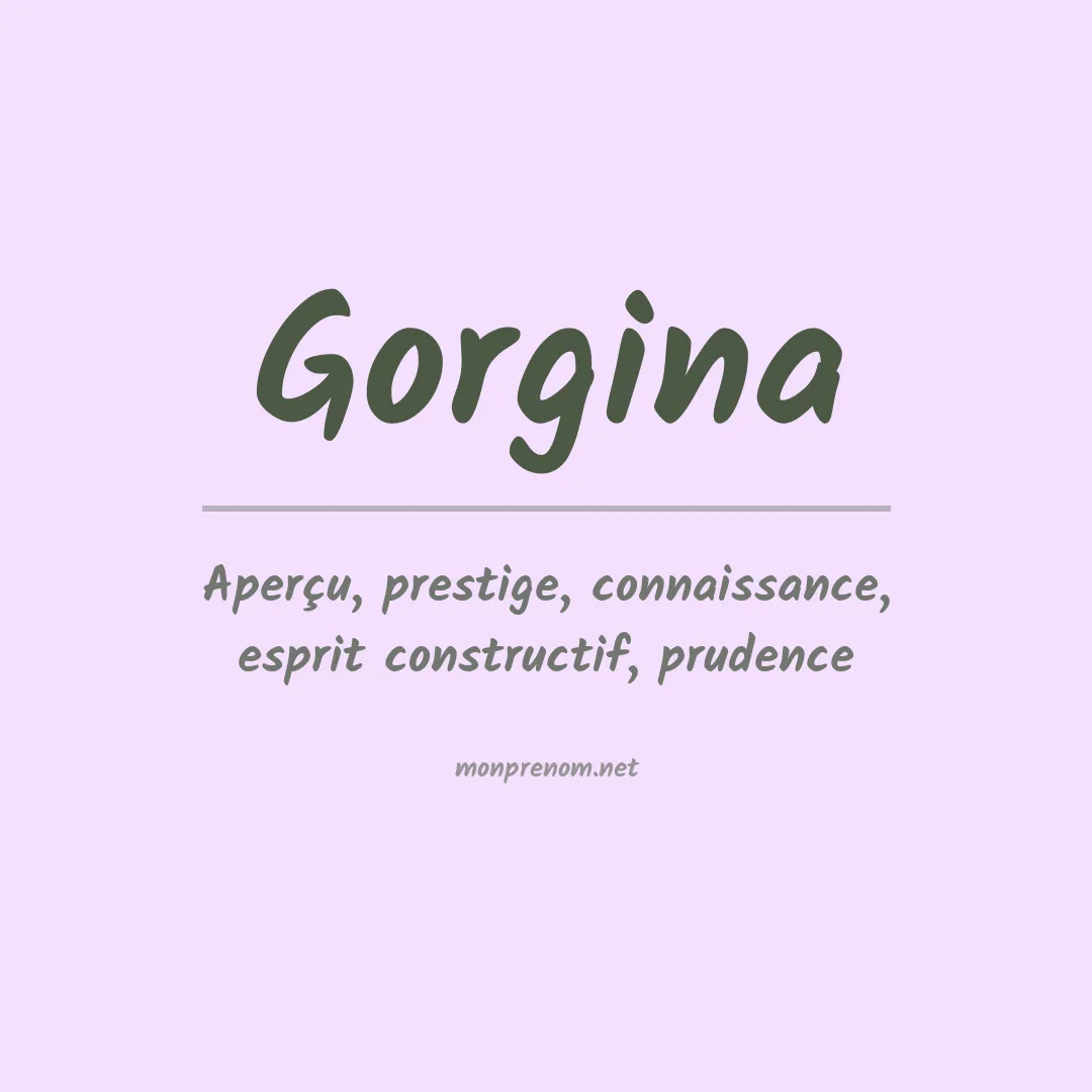 Signification du prénom Gorgina