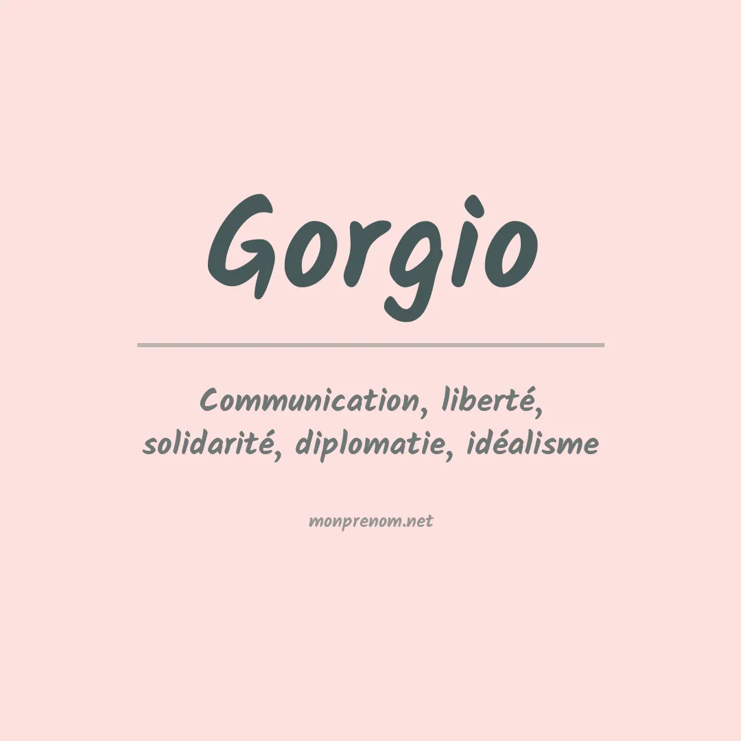 Signification du prénom Gorgio