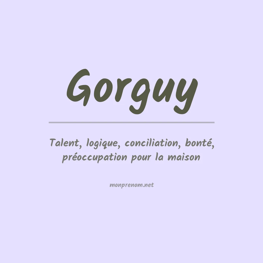 Signification du prénom Gorguy