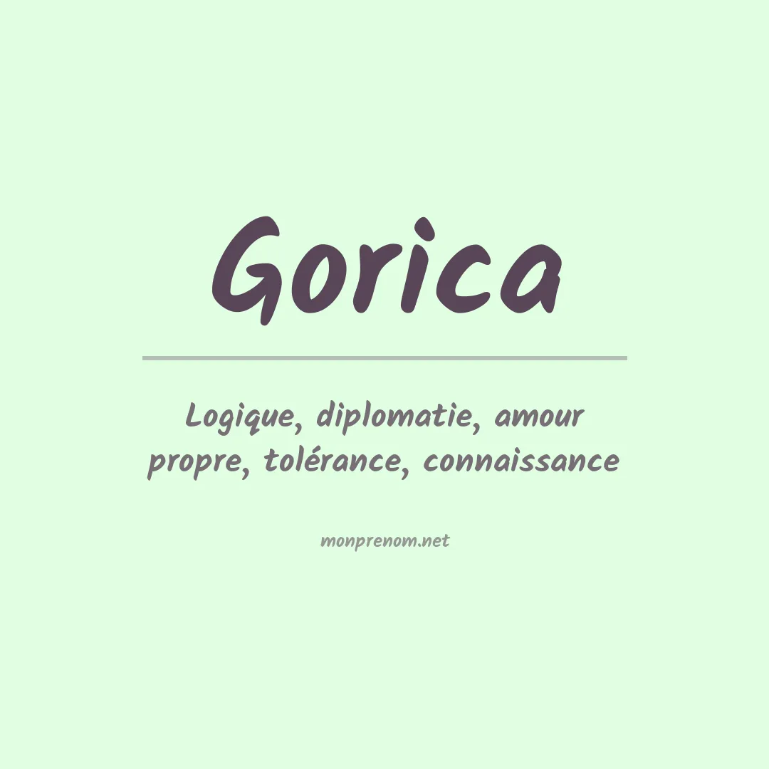 Signification du prénom Gorica