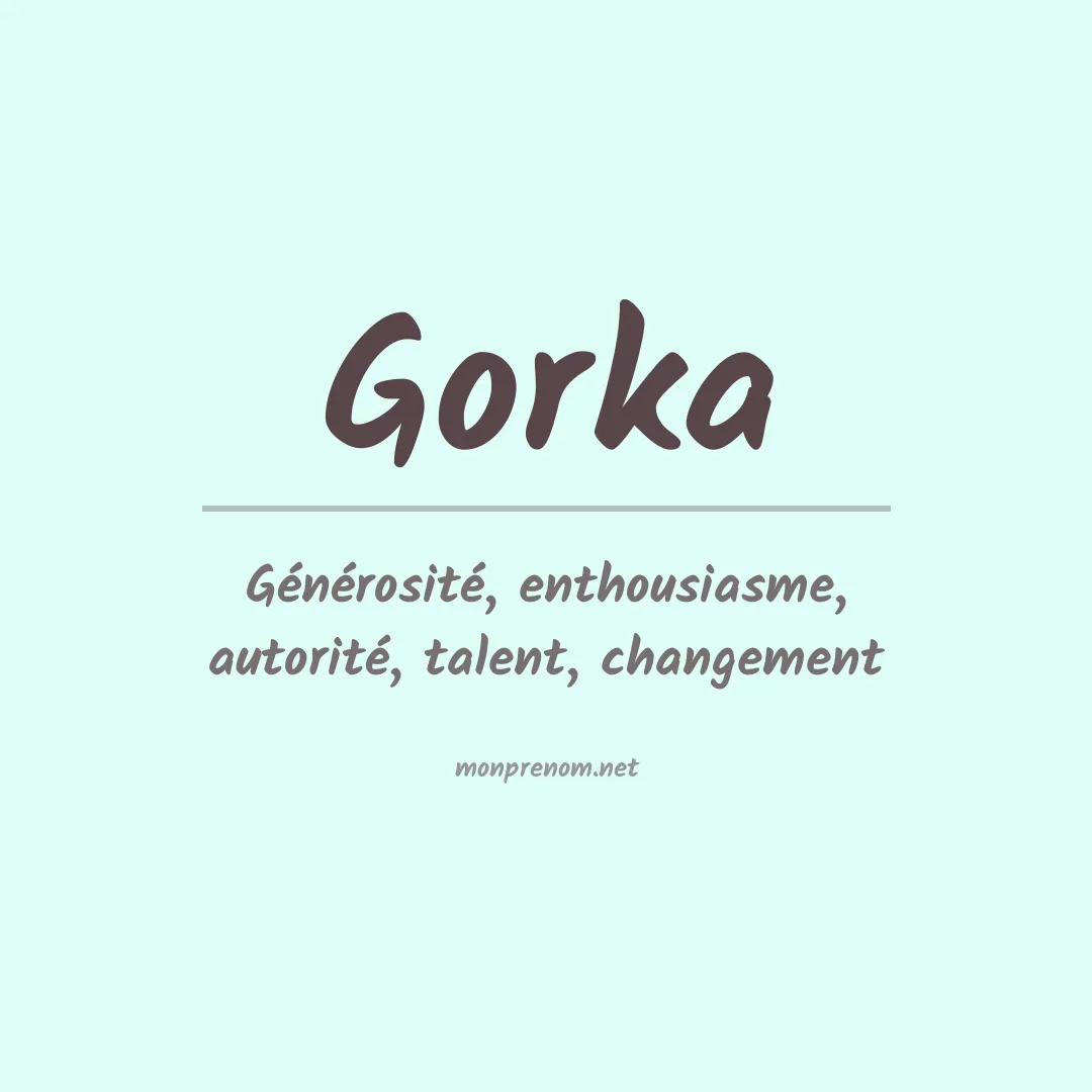 Prénom Gorka