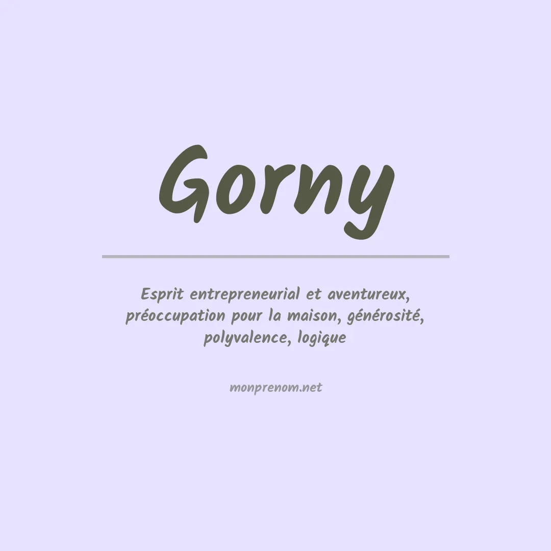 Prénom Gorny