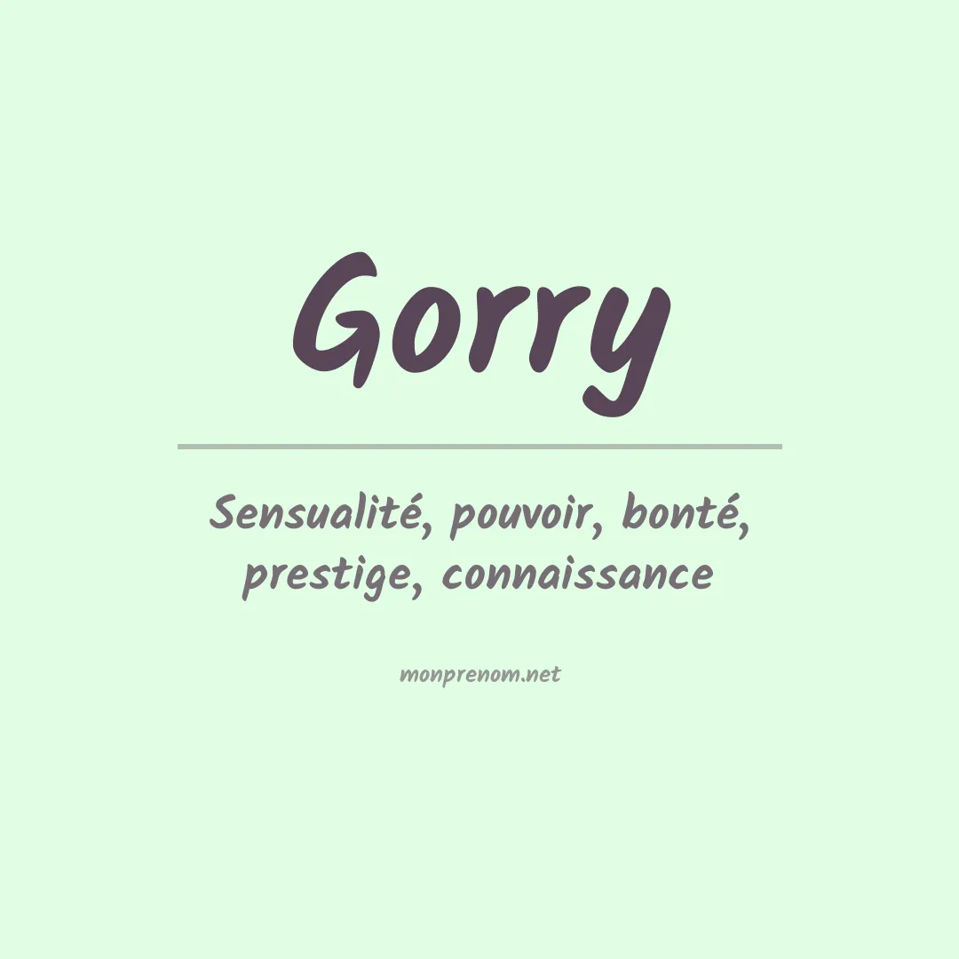 Prénom Gorry