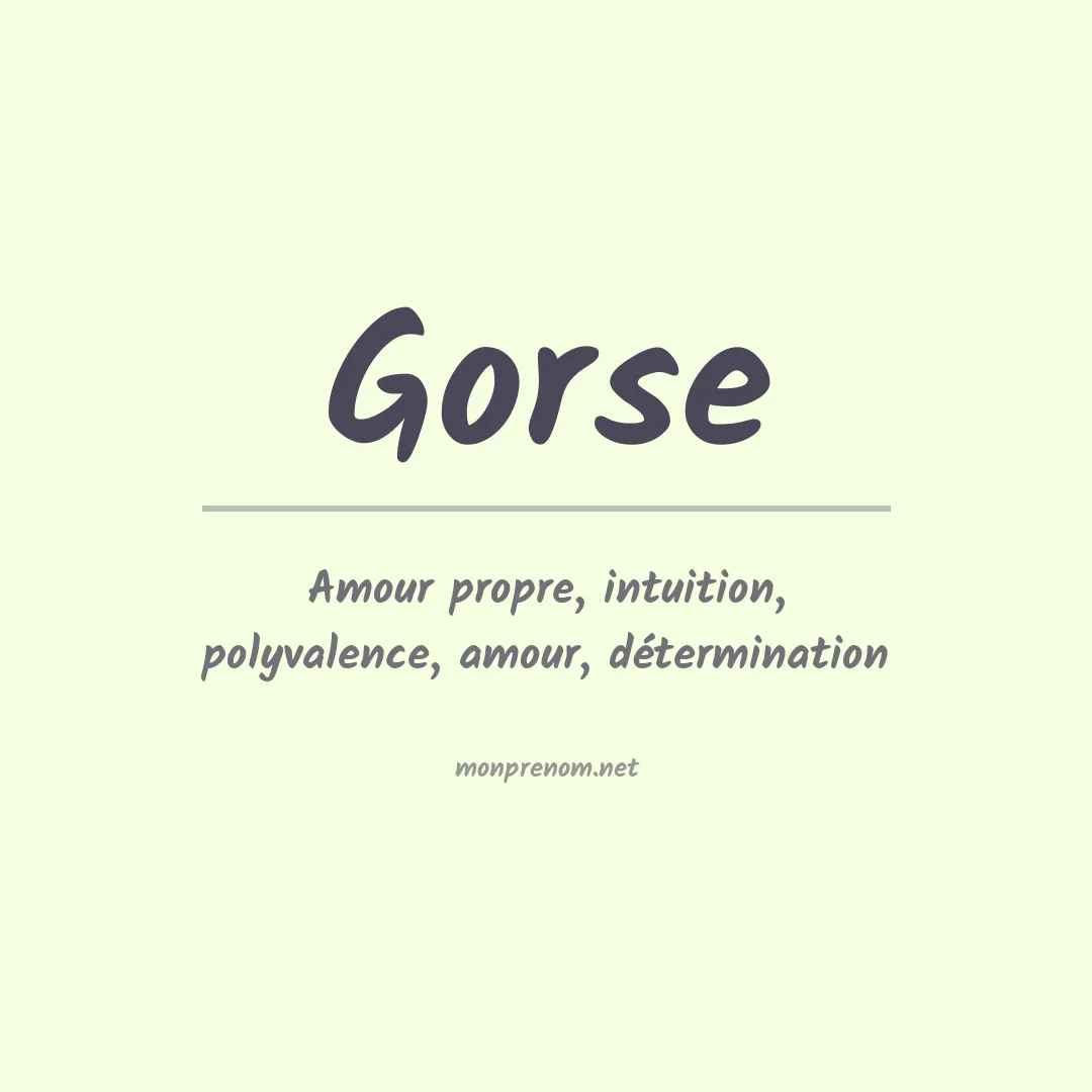 Prénom Gorse