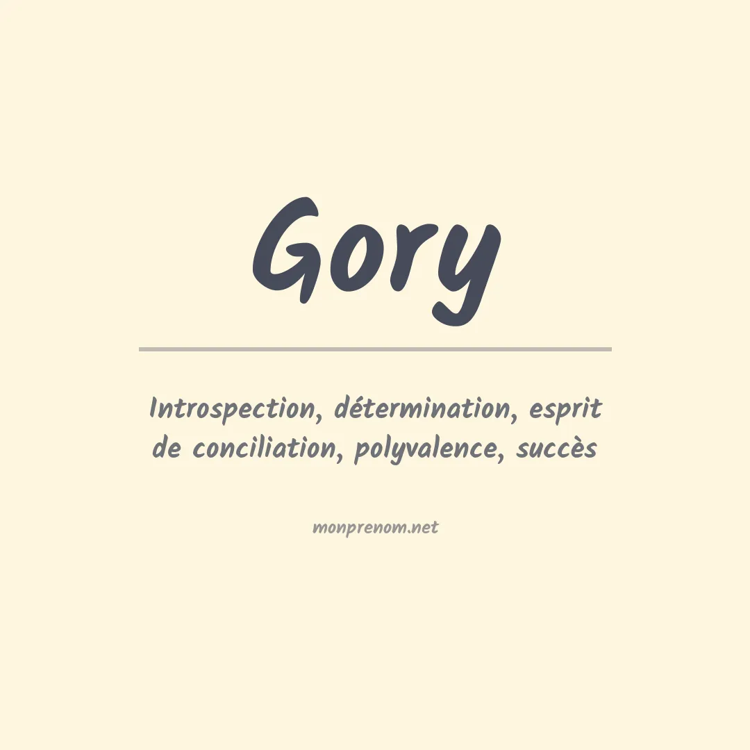 Prénom Gory