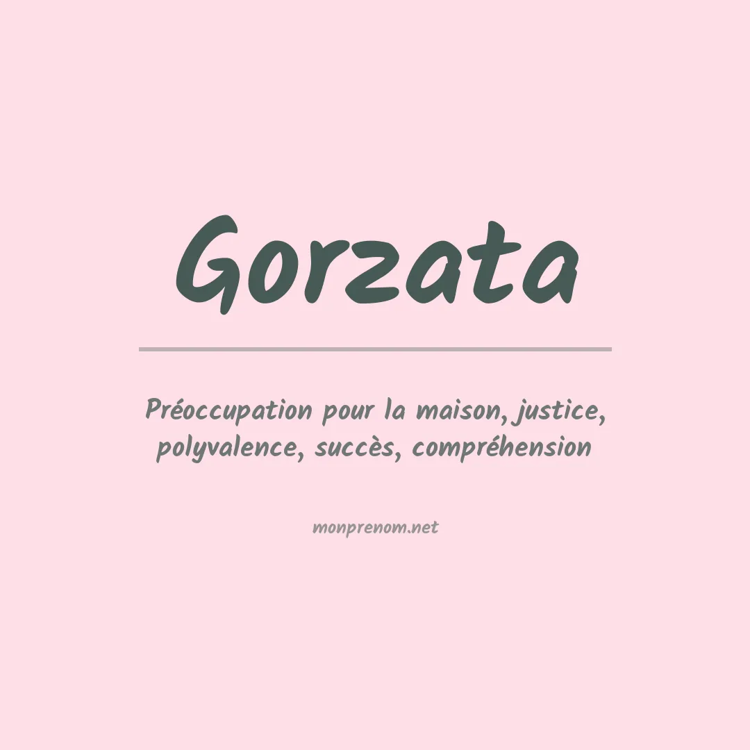 Signification du prénom Gorzata