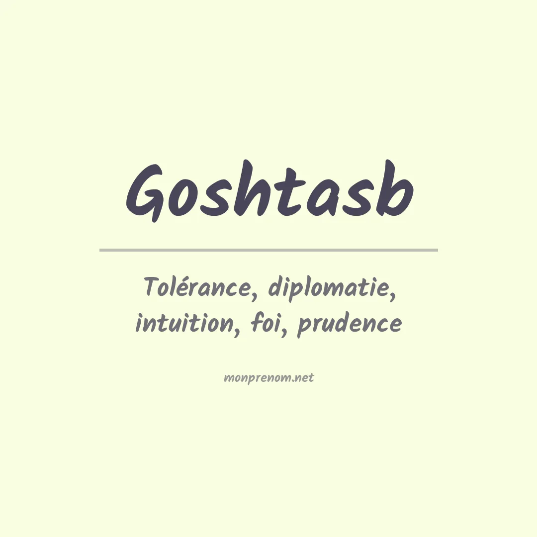 Prénom Goshtasb