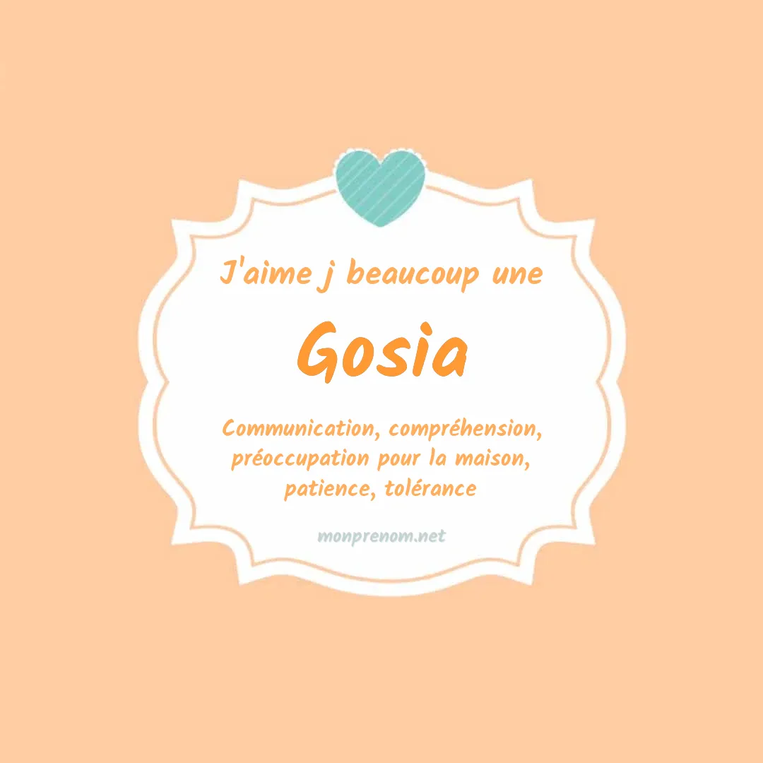 J'aime beaucoup Gosia