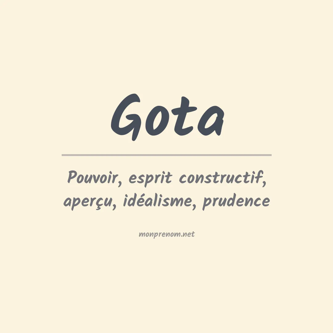 Signification du prénom Gota