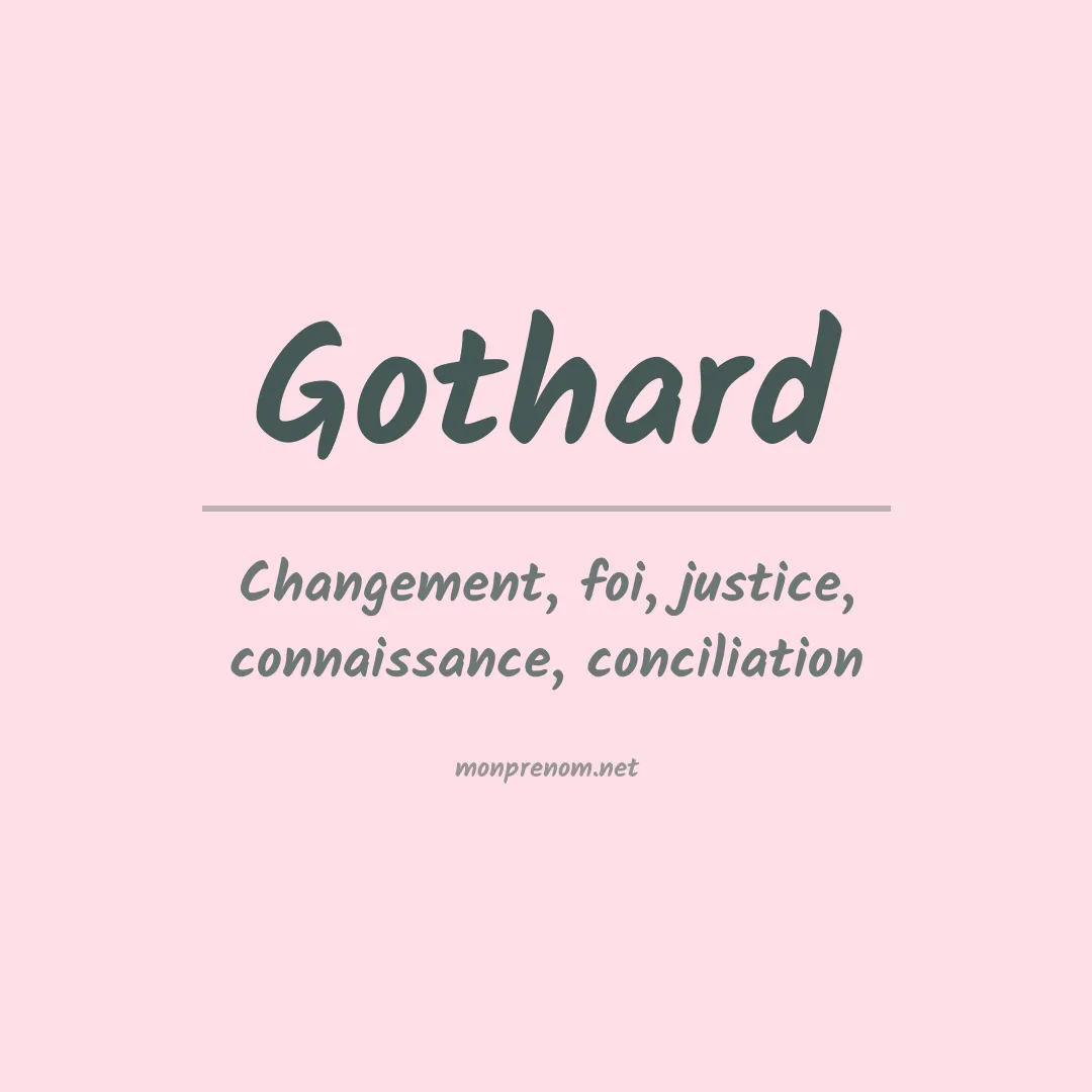 Prénom Gothard