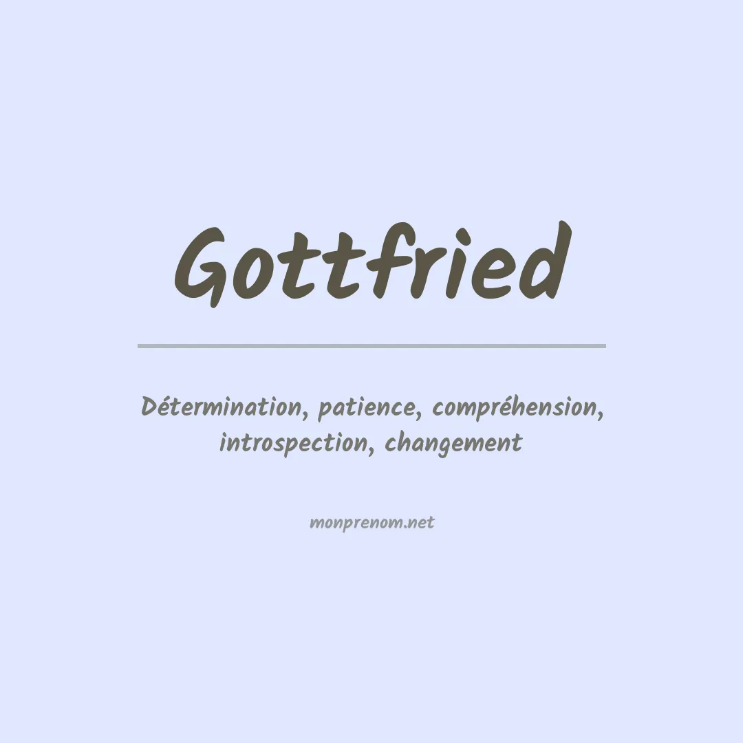 Prénom Gottfried