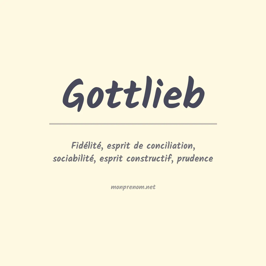 Prénom Gottlieb