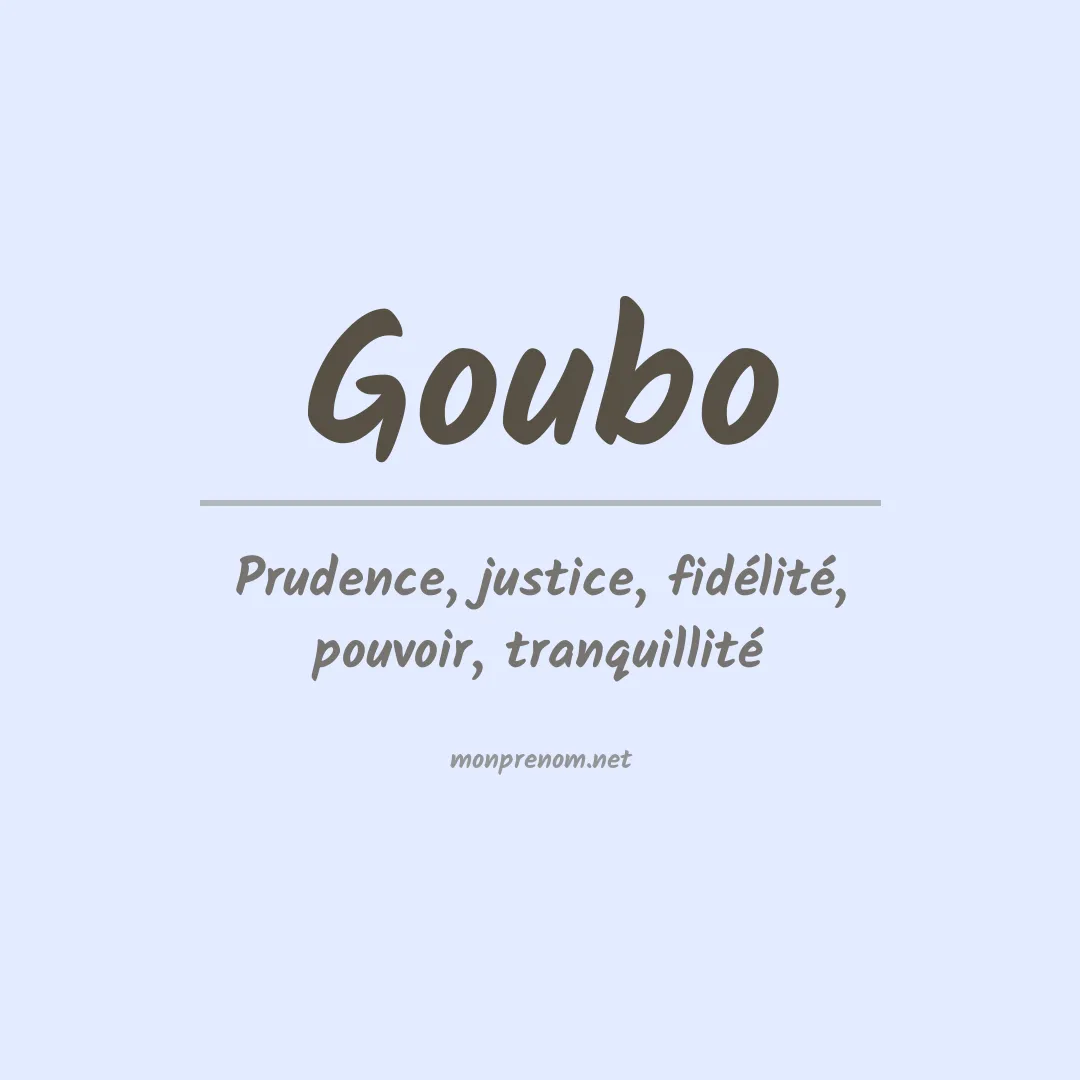 Prénom Goubo