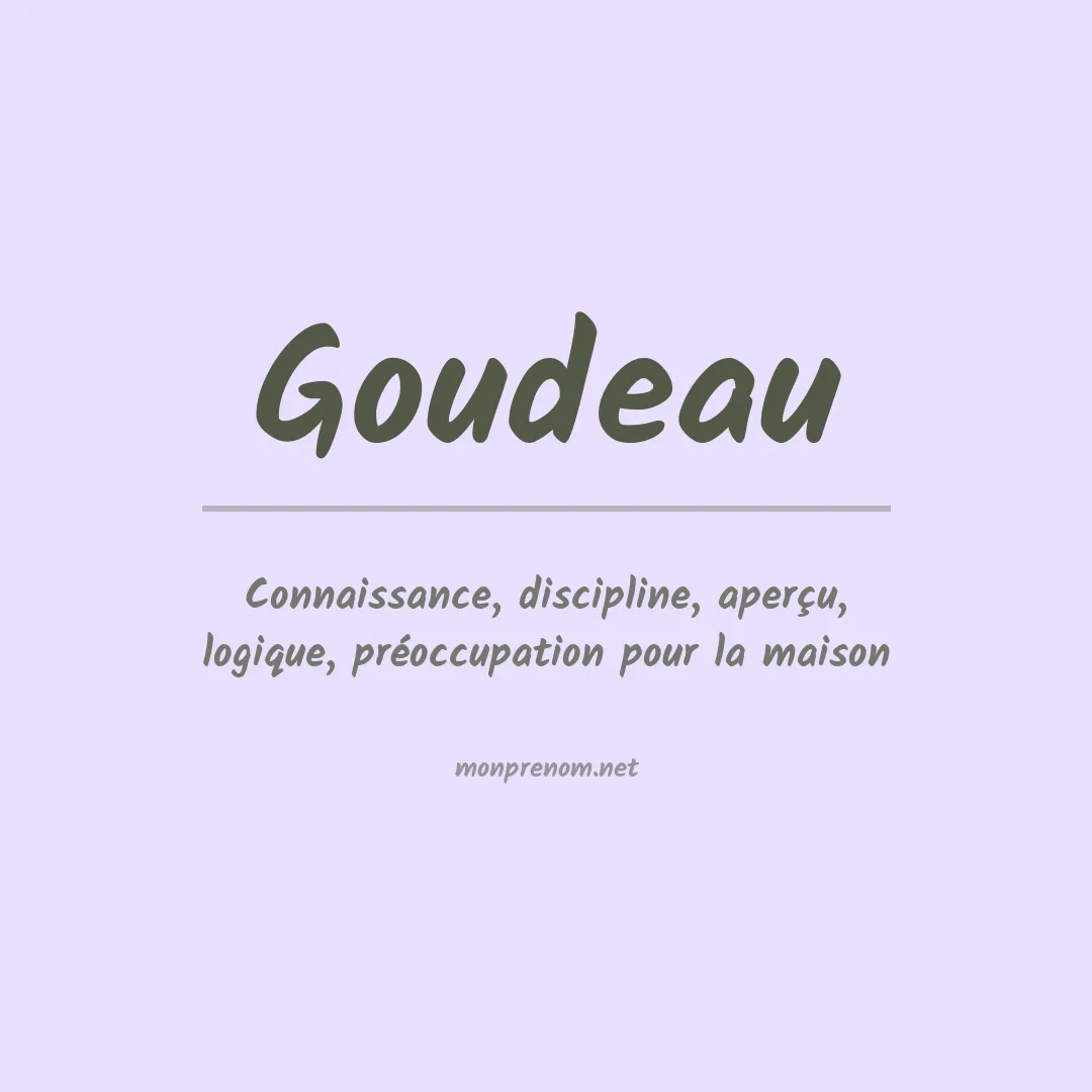 Prénom Goudeau
