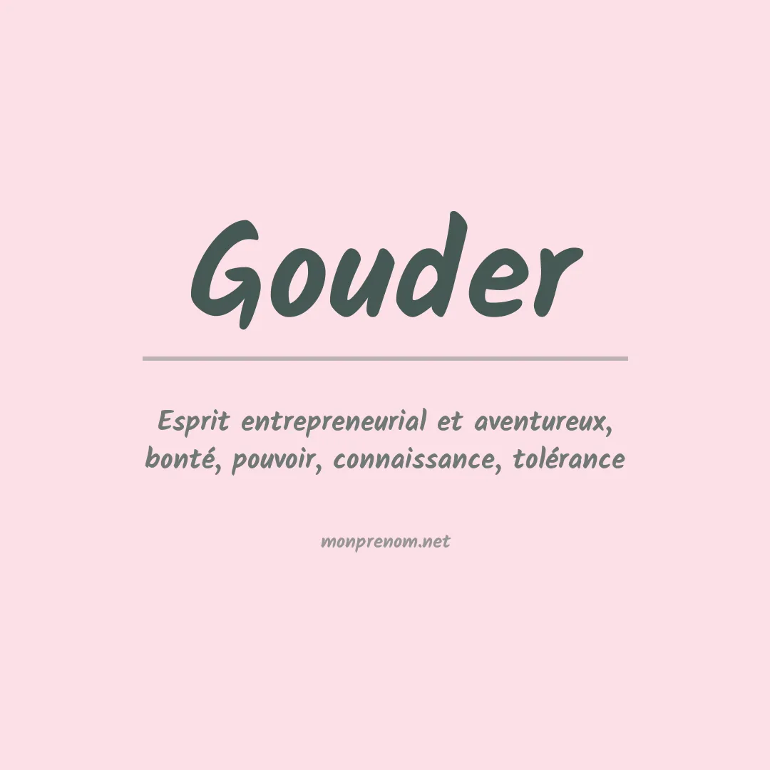Signification du prénom Gouder