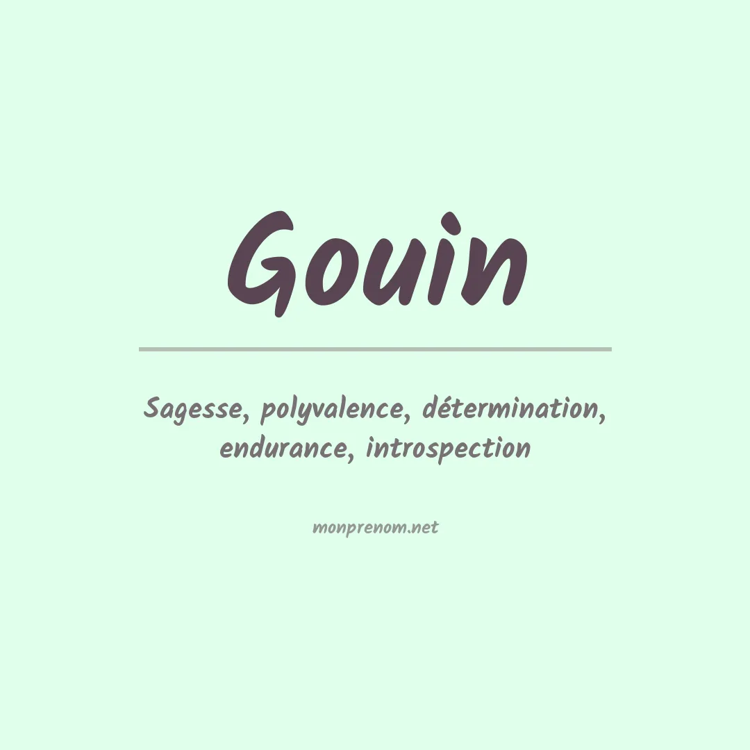 Prénom Gouin