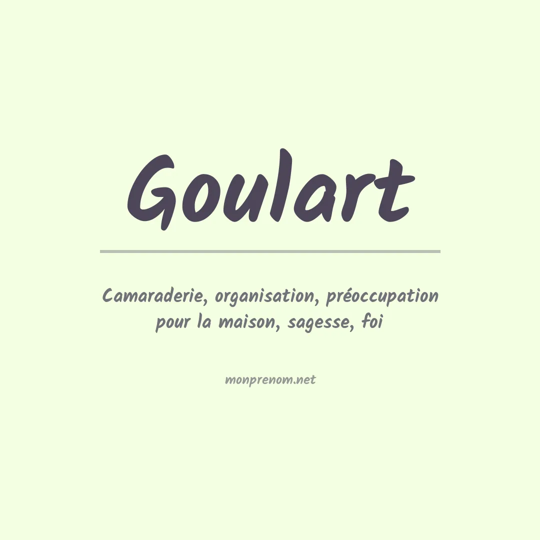 Prénom Goulart