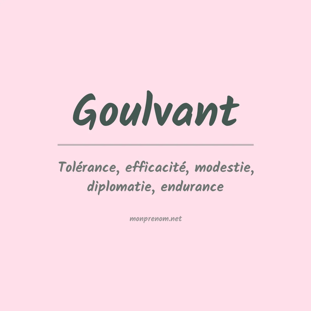 Signification du prénom Goulvant
