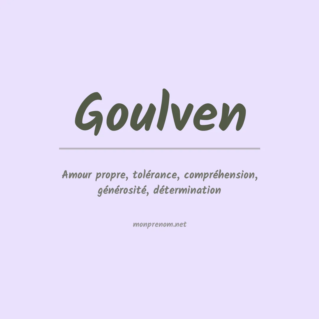 Signification du prénom Goulven