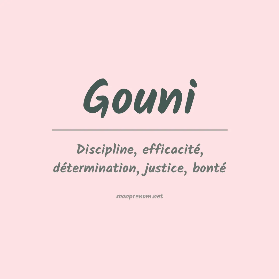 Signification du prénom Gouni