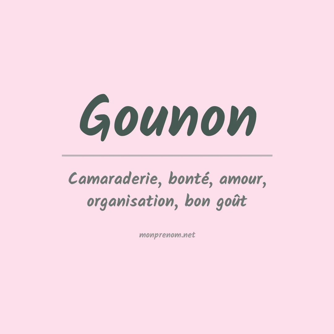 Signification du prénom Gounon