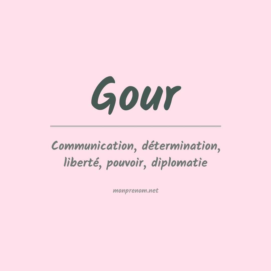 Prénom Gour