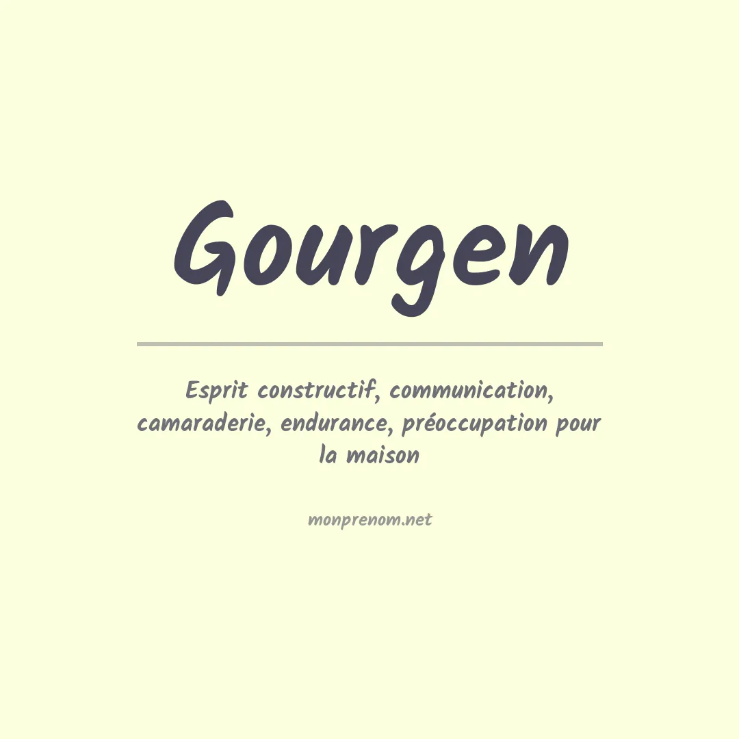 Signification du prénom Gourgen