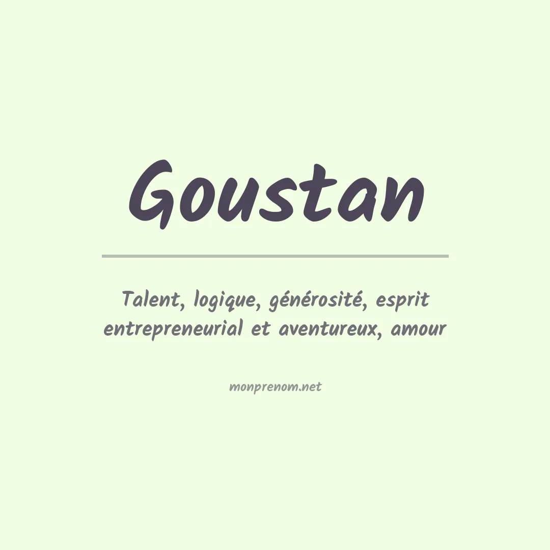 Signification du prénom Goustan