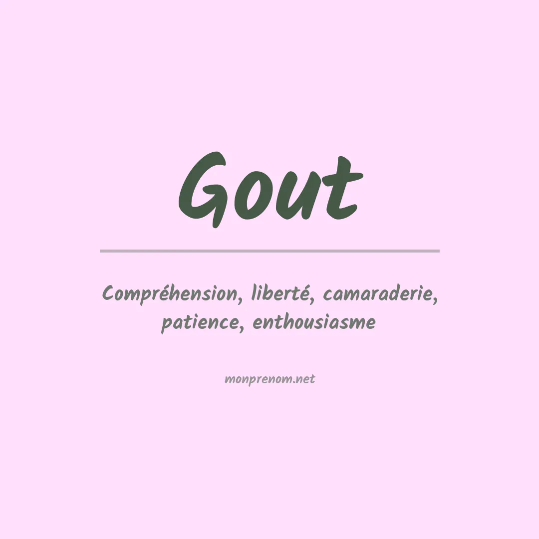 Signification du prénom Gout