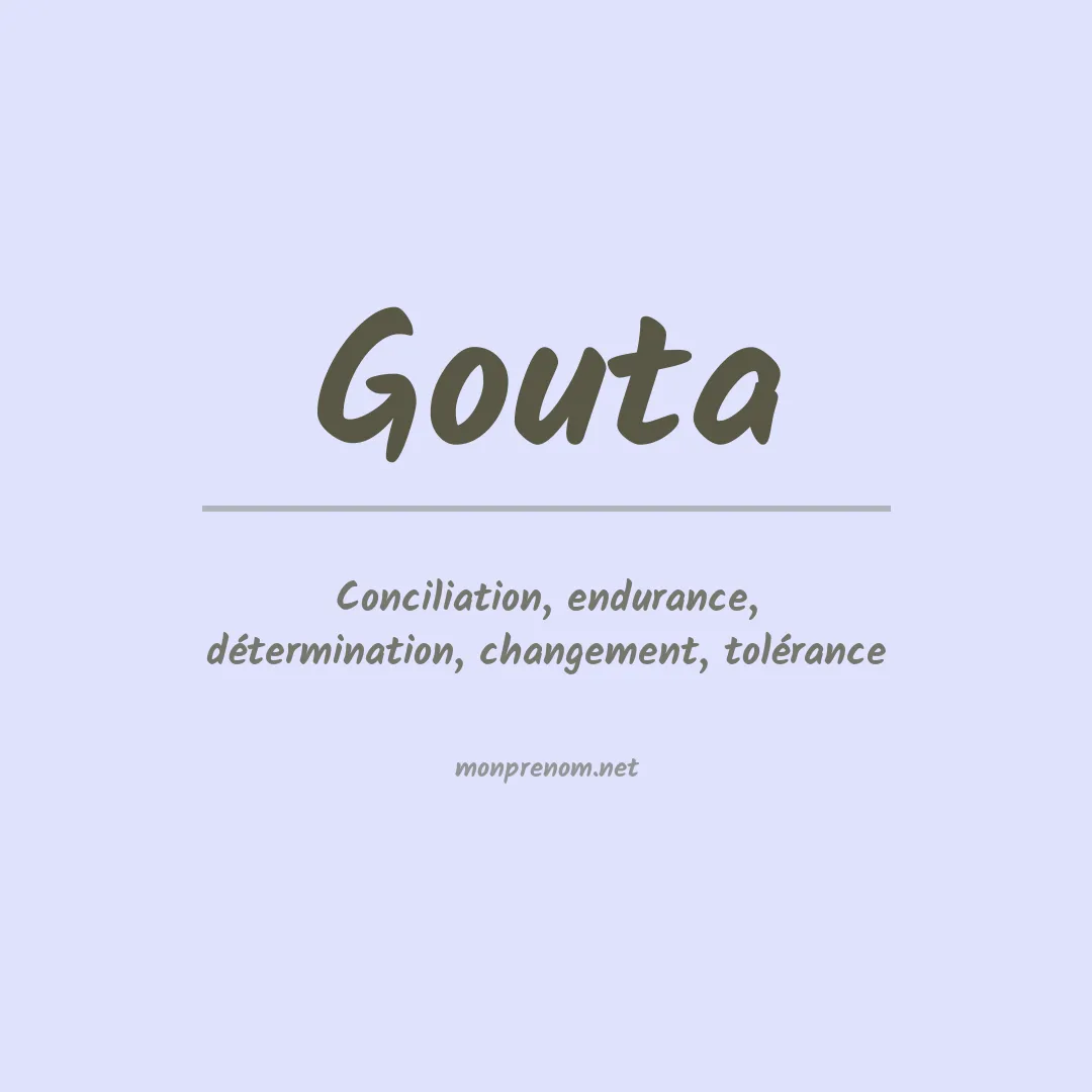 Signification du prénom Gouta