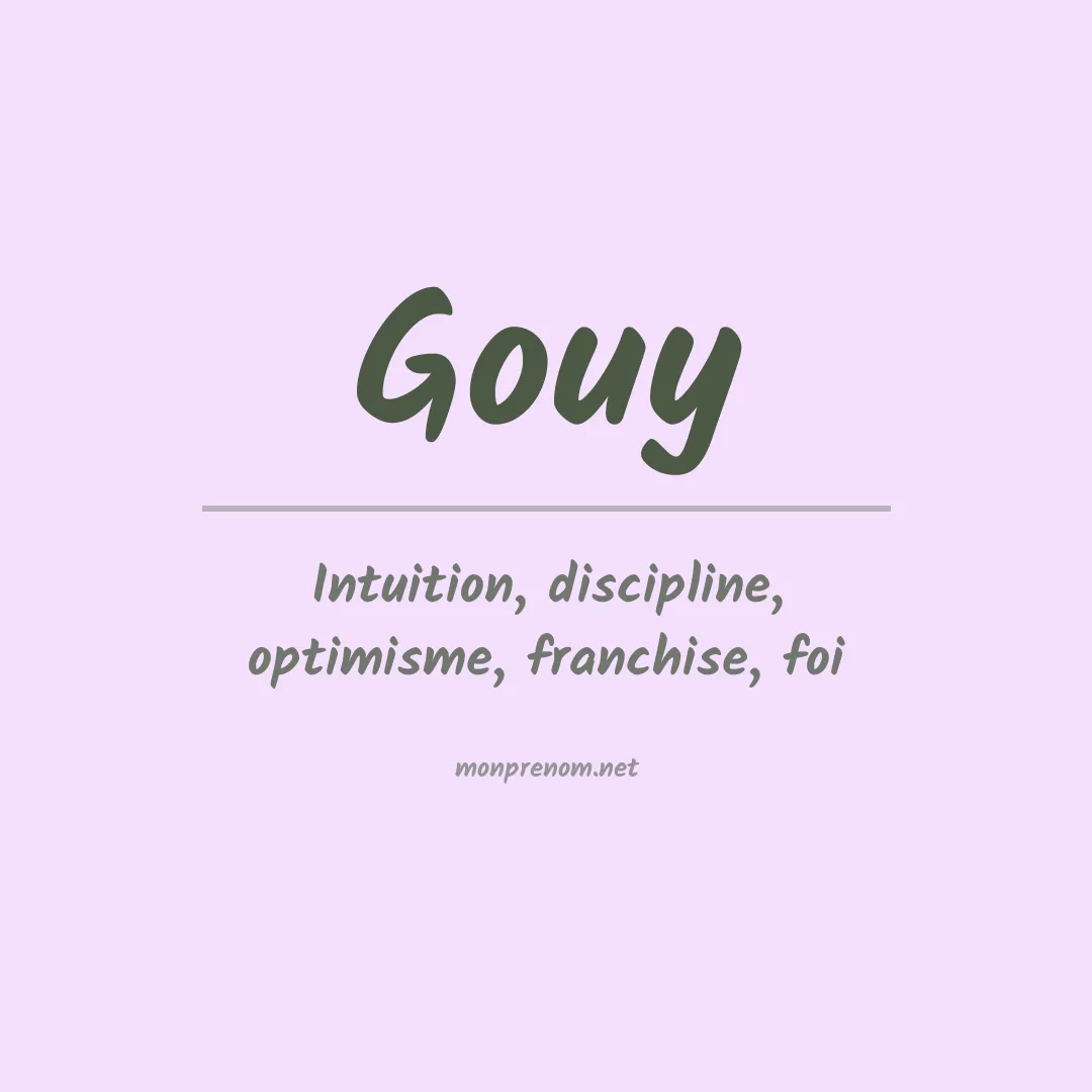 Signification du prénom Gouy