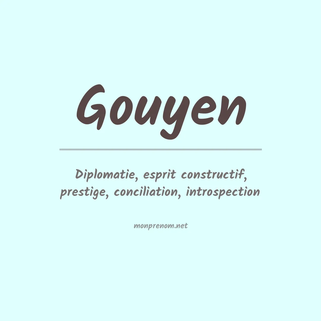 Signification du prénom Gouyen