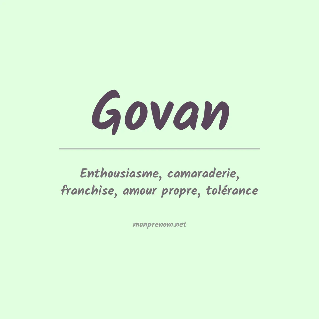Prénom Govan